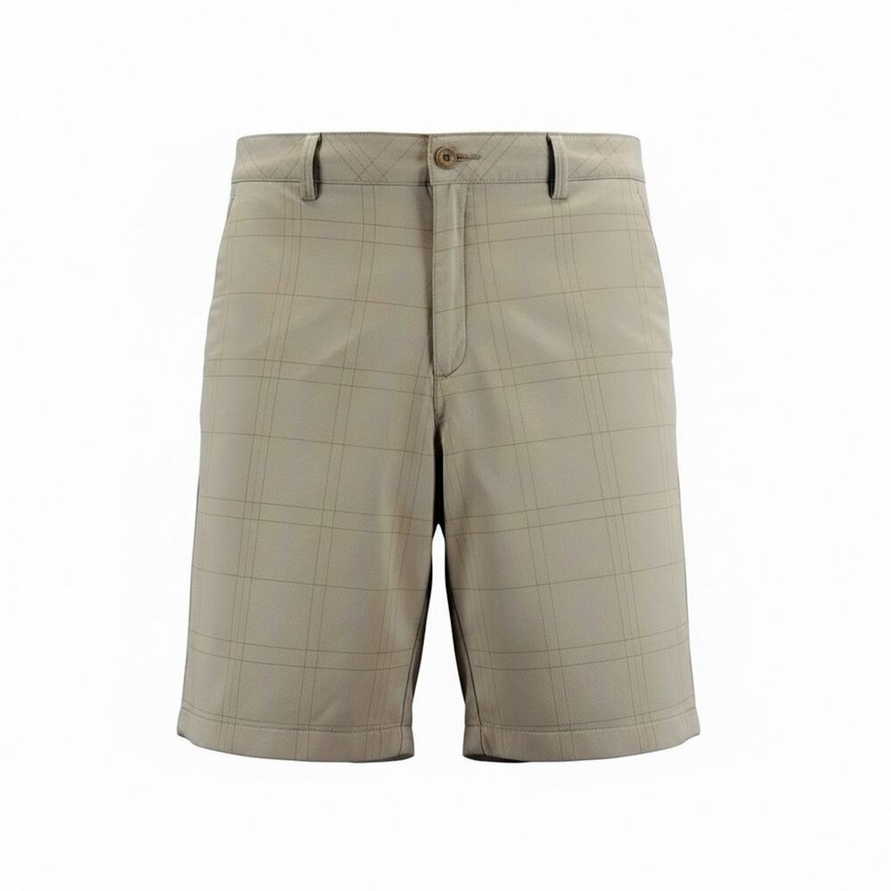 Under Armour Men’s Tan Performance Chino Golf Glen Check Print Shorts 38 A152